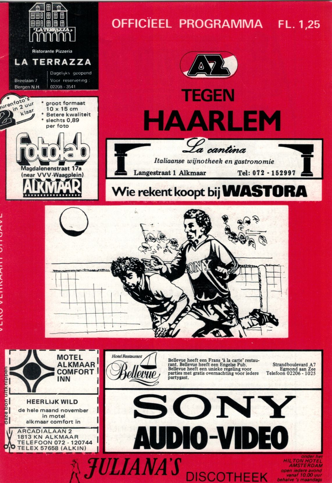 AZ Programma 6-nov-1982 haarlem thuis